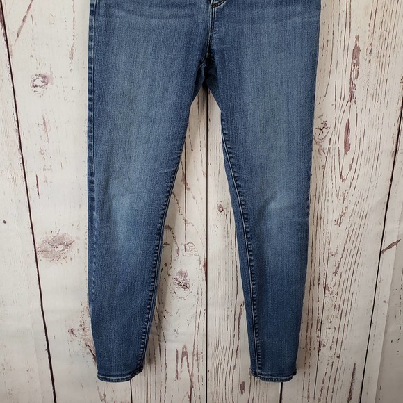 30. Ann Taylor Loft High Waist Skinny Jeans Womens Size 6 Medium Wash Blue - Picture 5 of 10